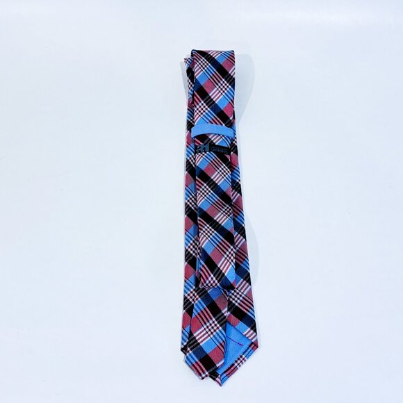 SIMONS Red and blue plaid tie | Timeless classic style * - Picture 3 of 3